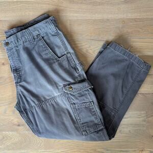 Carhartt Ripstop Cargo Work Pants Relaxed Fit Gray Mens Size 38x30